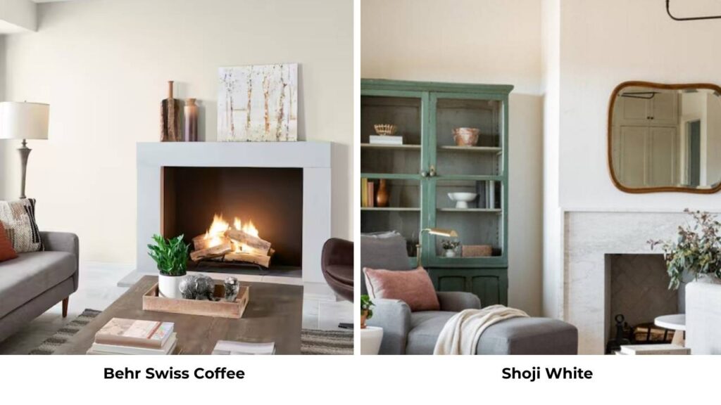 Behr Swiss Coffee Vs Shoji White