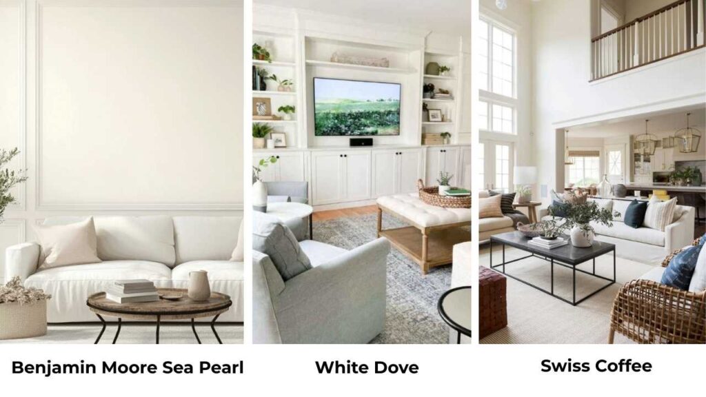 Benjamin Moore Sea Pearl Vs White Dove Vs Other Colors