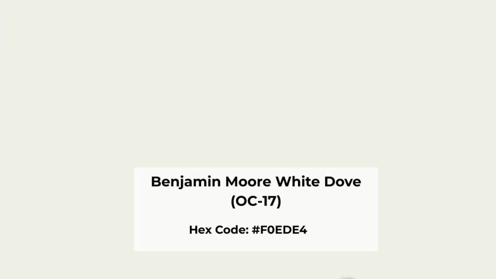 Benjamin Moore White Dove (OC-17)