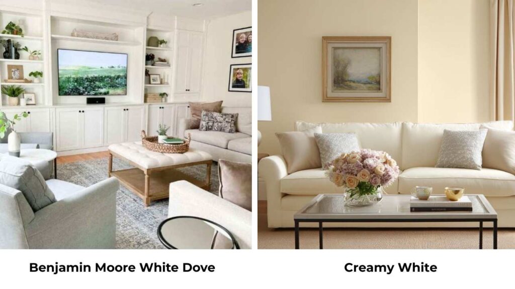 Benjamin Moore White Dove Vs Creamy White