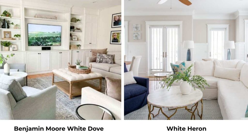 Benjamin Moore White Dove Vs White Heron