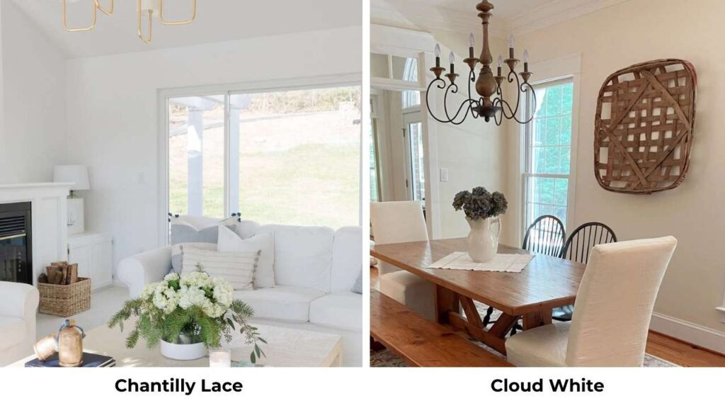 Chantilly Lace Vs Cloud White