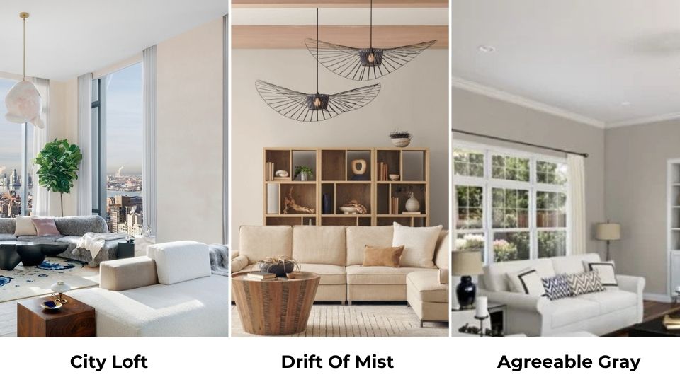 City Loft Vs Drift of Mist Vs Agreeable Gray