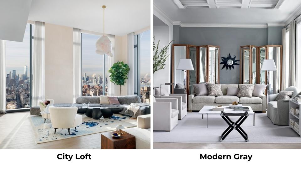 City Loft Vs Modern Gray