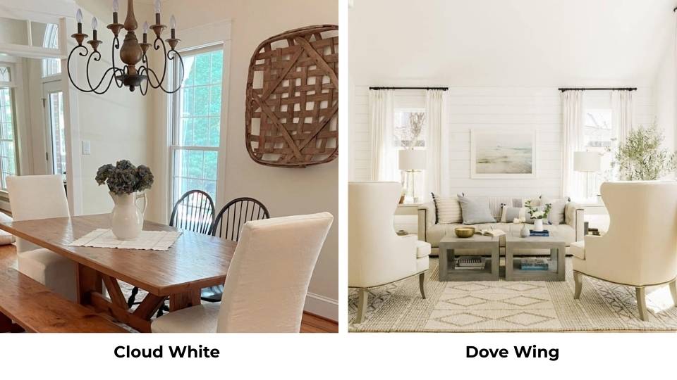 Cloud White Vs Dove Wing