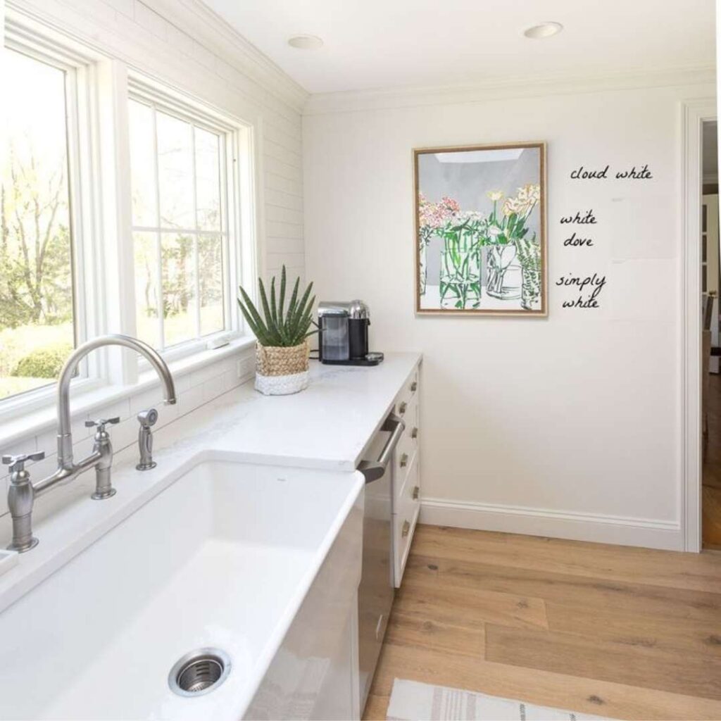 Cloud White in a bathroom