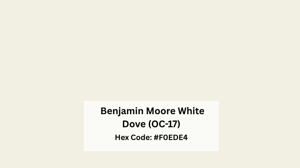 Color Overview of Benjamin Moore White Dove (OC-17)