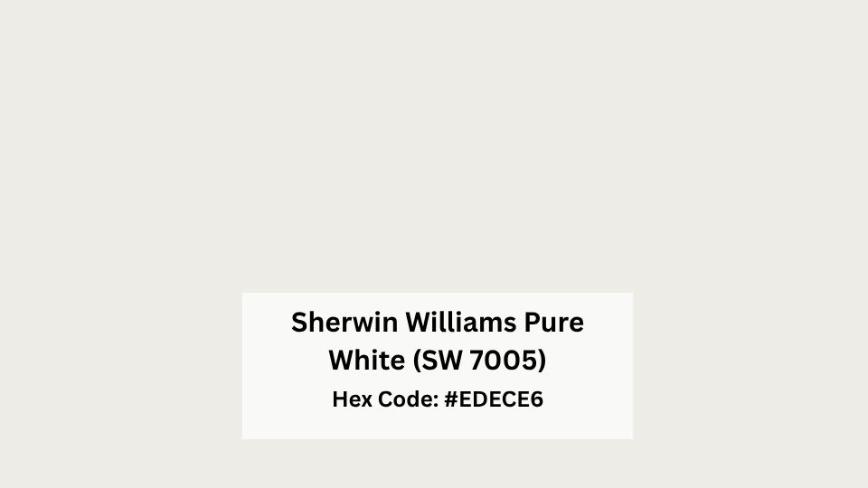 Color Overview of Sherwin Williams Pure White (SW 7005)