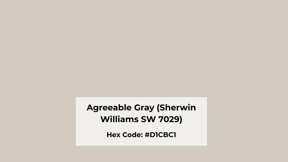Color Profile of Agreeable Gray (Sherwin Williams SW 7029)