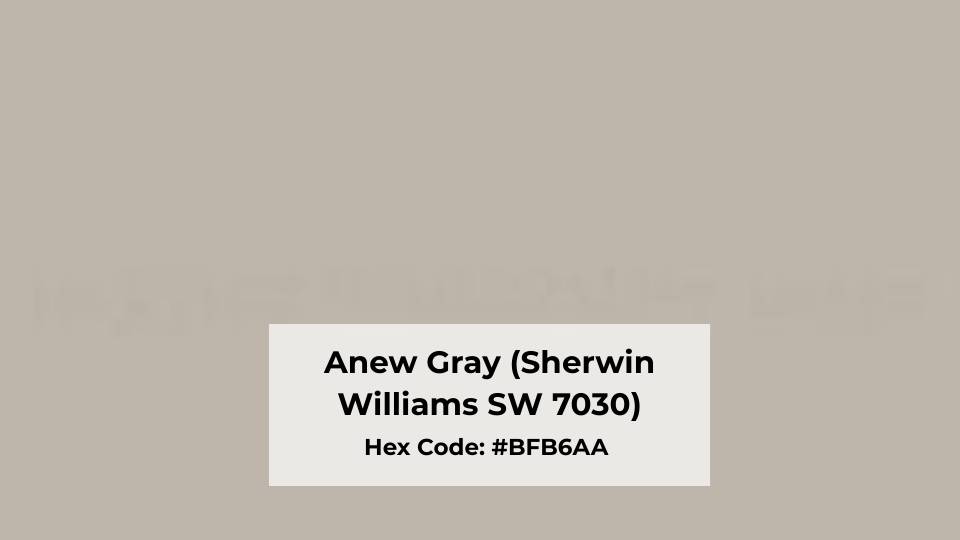 Color Profile of Anew Gray (Sherwin Williams SW 7030)