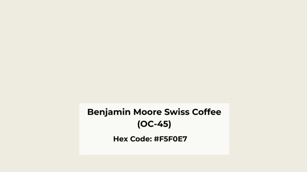 Color Profile of Benjamin Moore Swiss Coffee (OC-45)