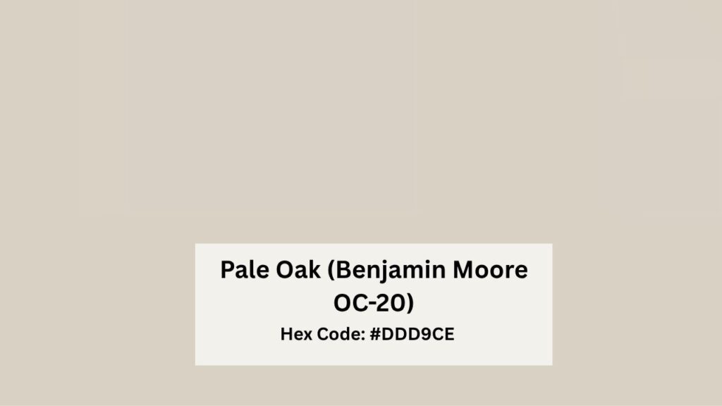 Color Profile of Pale Oak (Benjamin Moore OC-20)