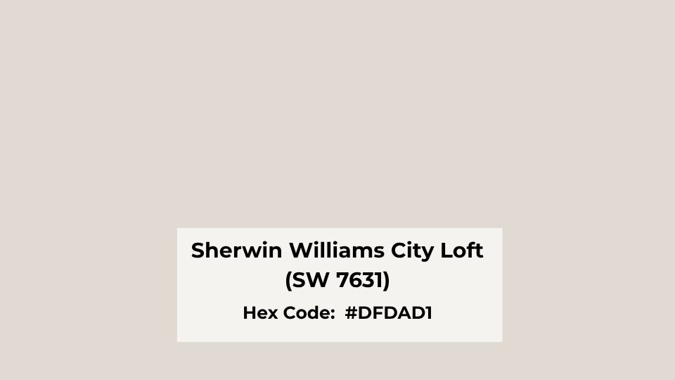 Color Profile of Sherwin Williams City Loft (SW 7631)