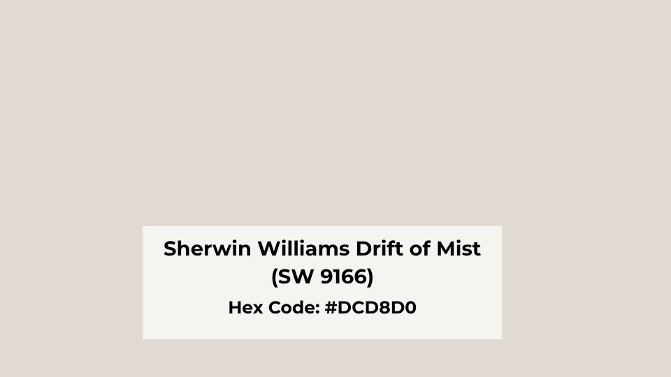 Color Profile of Sherwin Williams Drift of Mist (SW 9166)