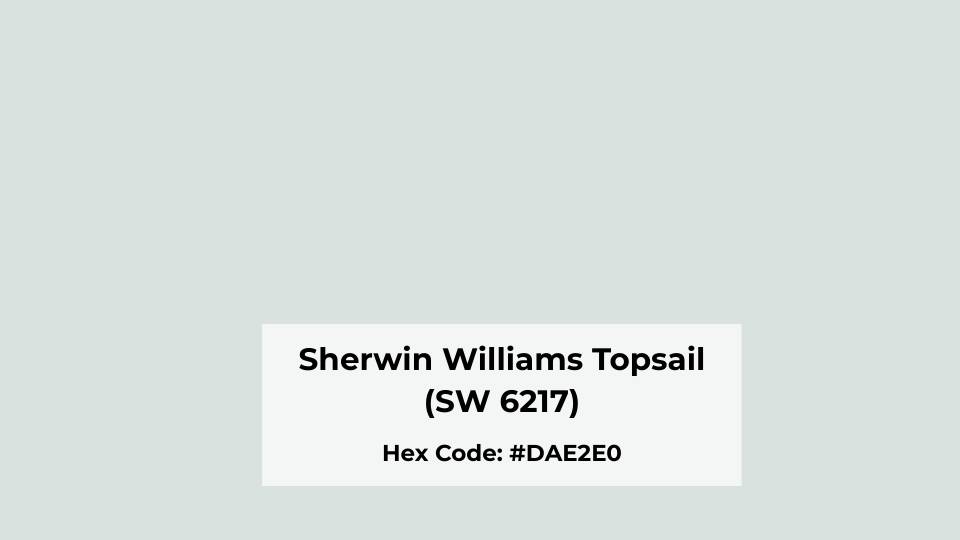 Color Profile of Sherwin Williams Topsail (SW 6217)