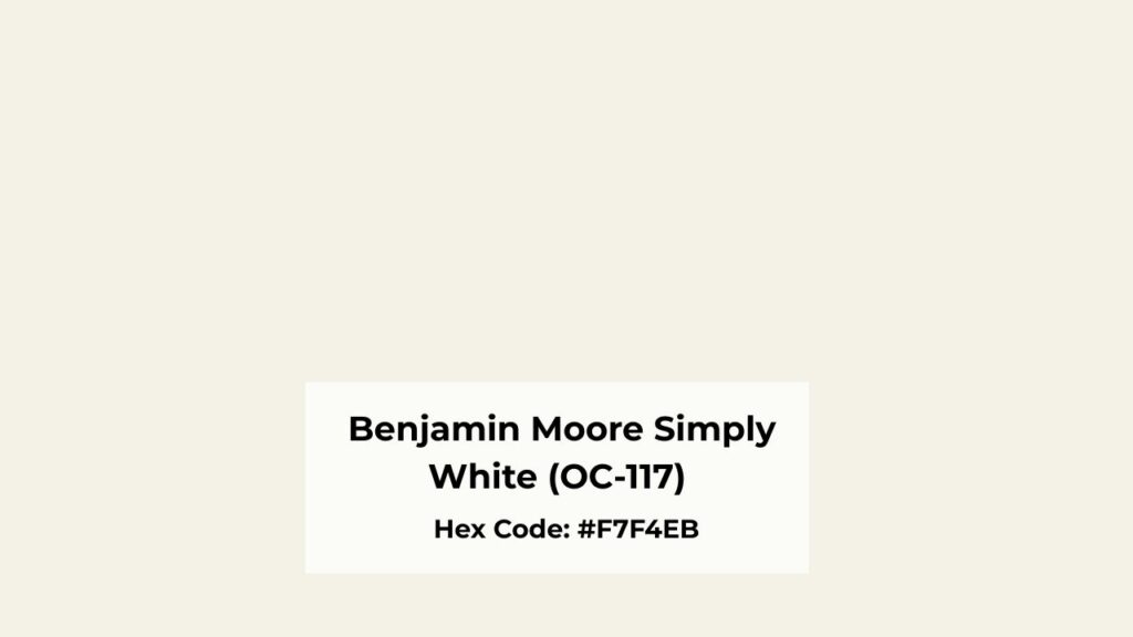 Color Summary of Benjamin Moore Simply White (OC-117)