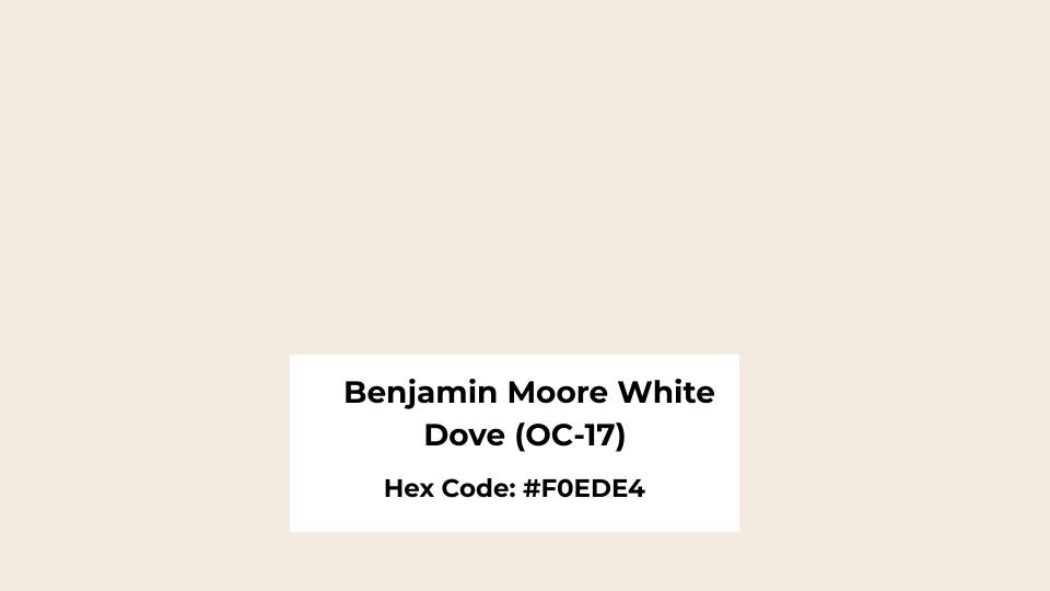 Color Summary of Benjamin Moore White Dove (OC-17)
