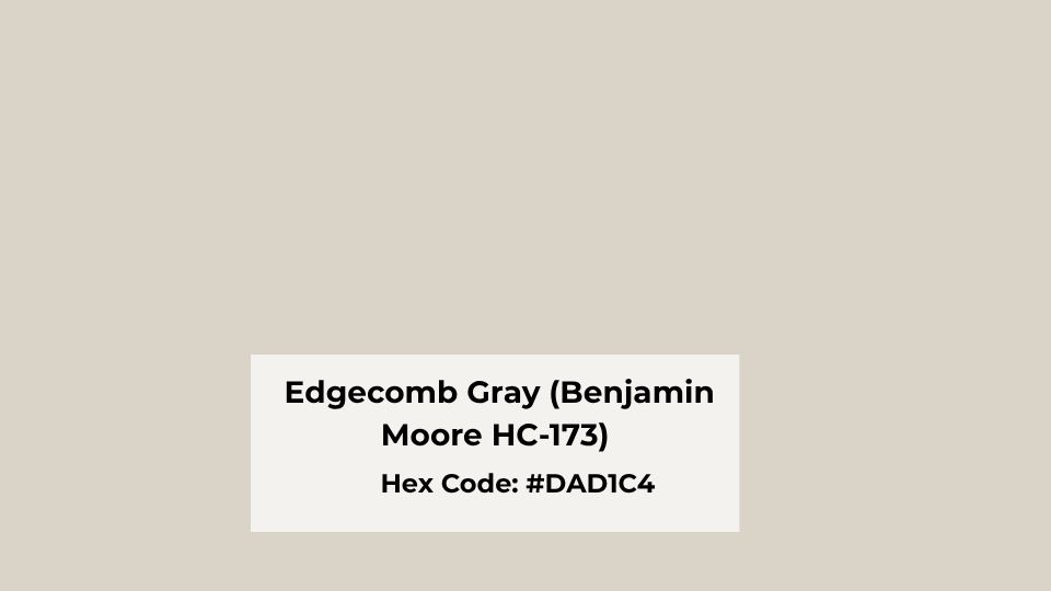 Color Summary of Edgecomb Gray (Benjamin Moore HC-173)