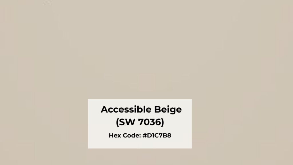 Color Summary of Sherwin Williams Accessible Beige (SW 7036)