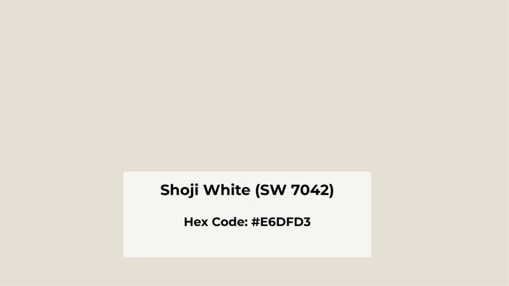 Color Summary of Shoji White (SW 7042)