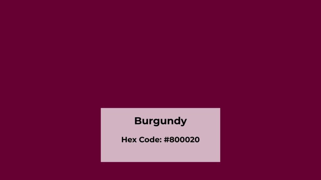 Colour Profile Of Burgundy