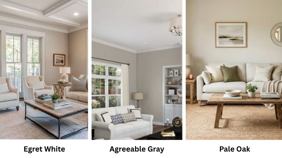 Comparing Egret White Vs Agreeable Gray With Other Colors