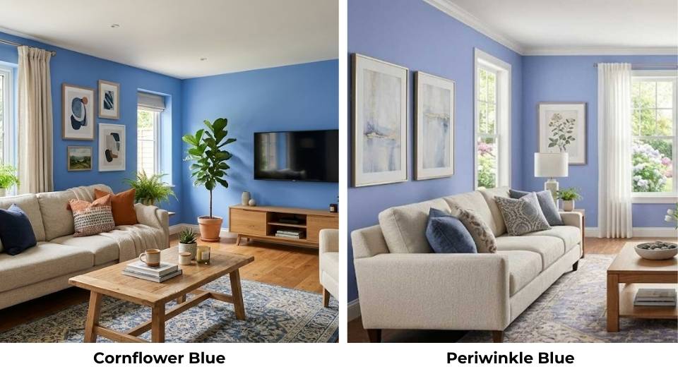 Cornflower Blue Vs Periwinkle Blue