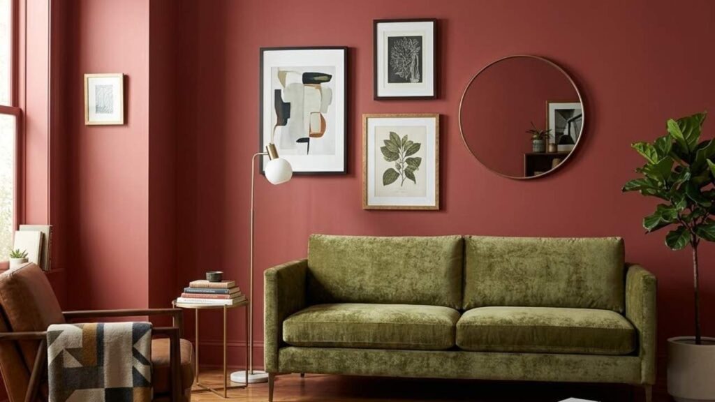 Crimson in the living room