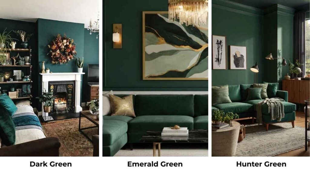 Dark Green Vs Emerald Green Vs Hunter Green