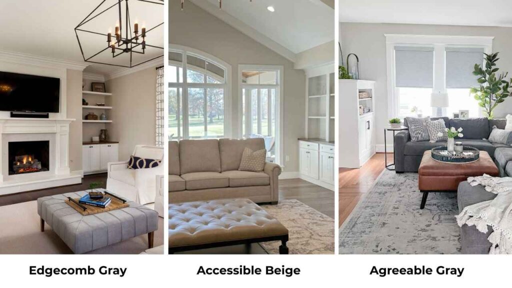 Edgecomb Gray Vs Accessible Beige Vs Agreeable Gray