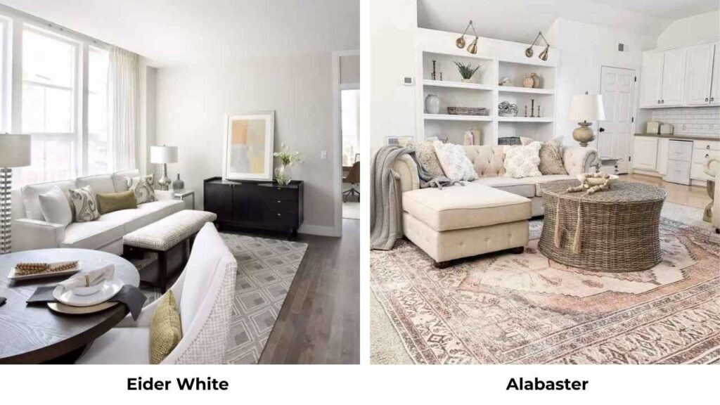 Eider White Vs Alabaster