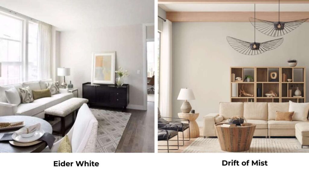 Eider White Vs Drift of Mist