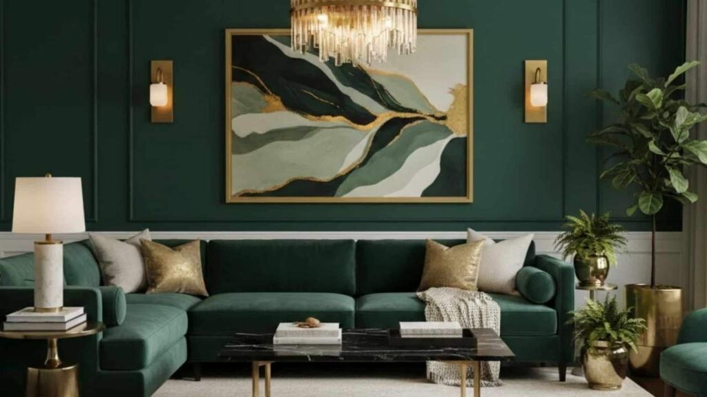 Emerald Green in the living room