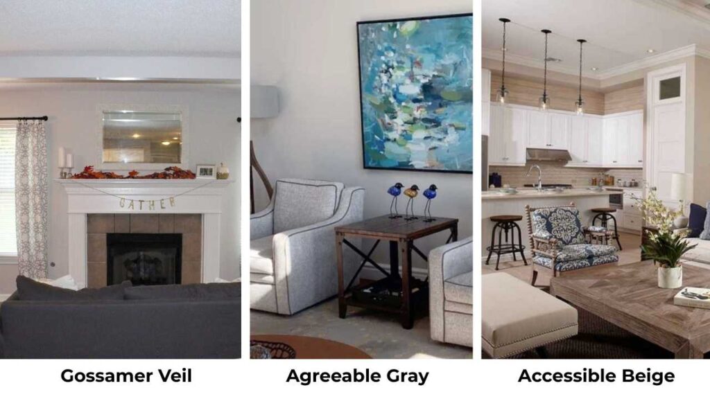 Gossamer Veil Vs Agreeable Gray Vs Other Colors