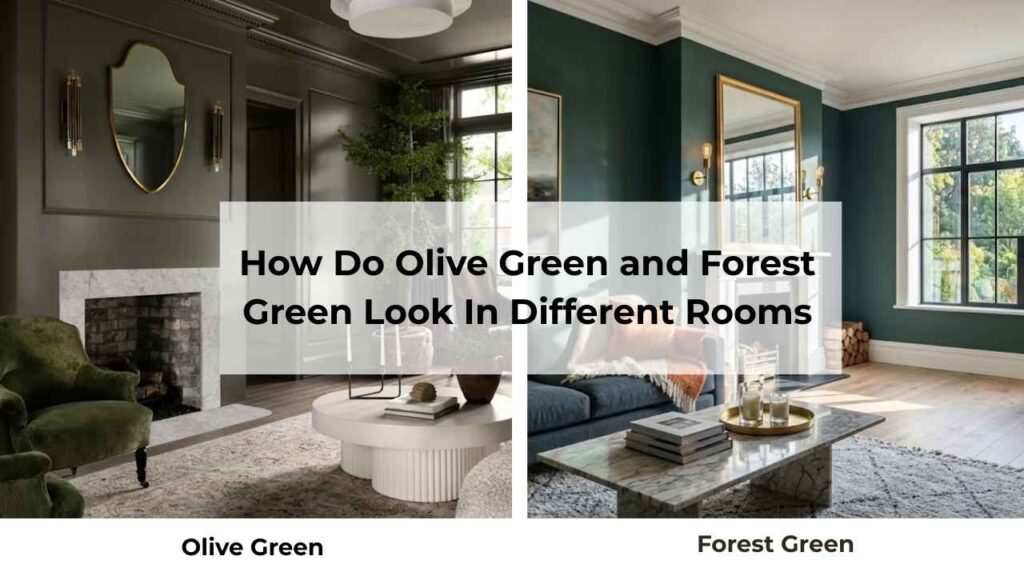 How Do Olive Green and Forest Green Look In Different Rooms?