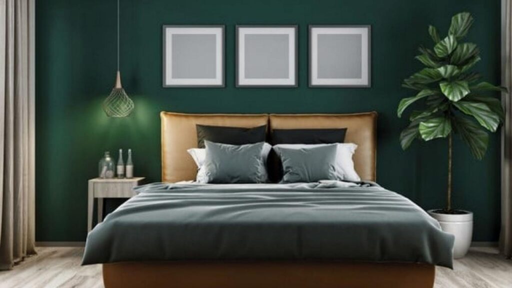 Hunter Green in a bedroom