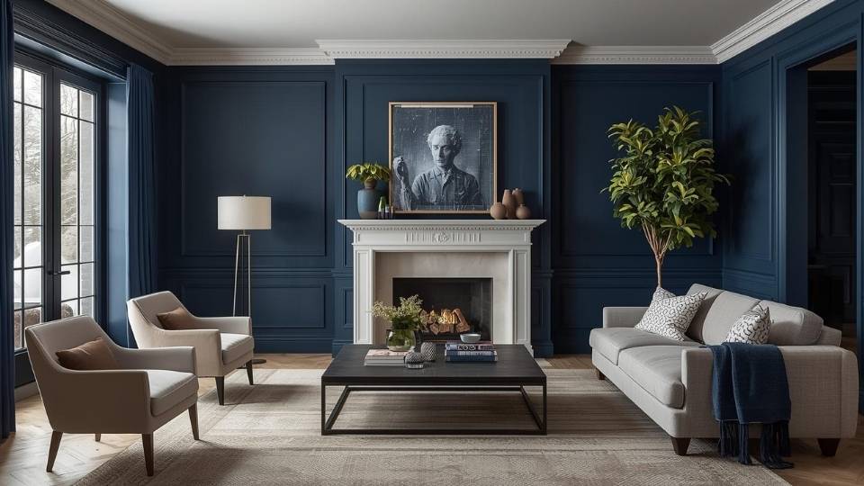 Navy in Living room