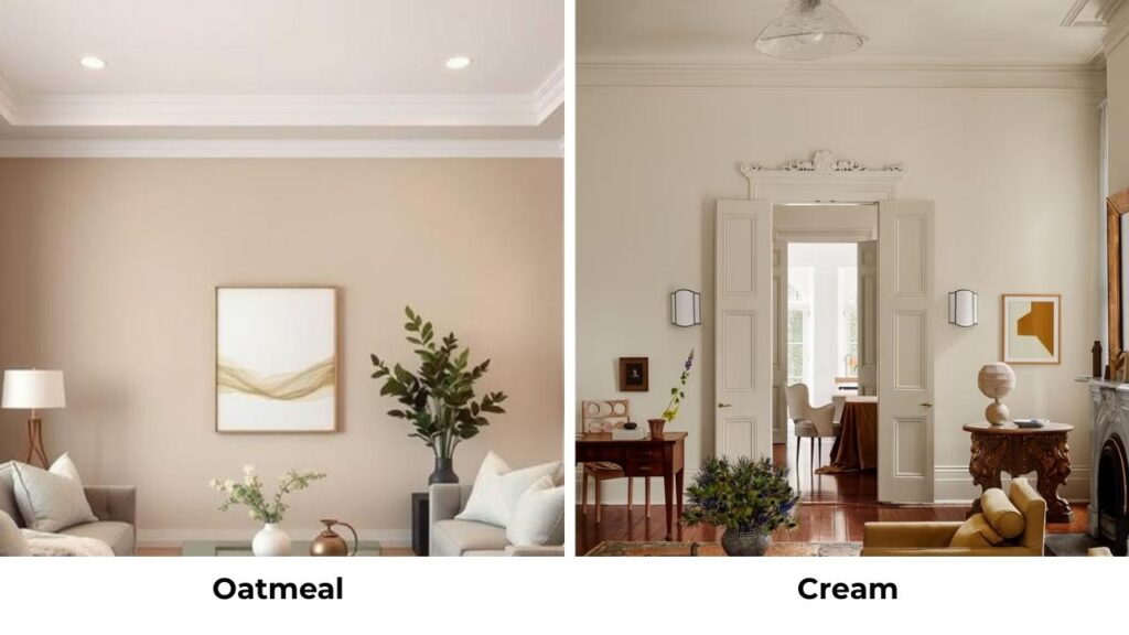 Oatmeal Color Vs Cream