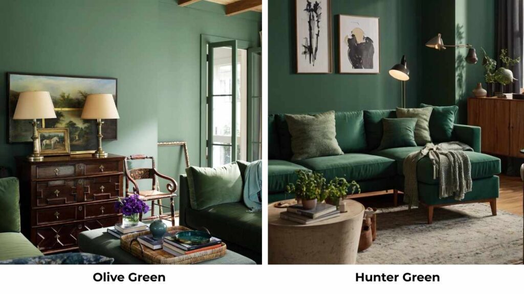 Olive Green Vs Hunter Green