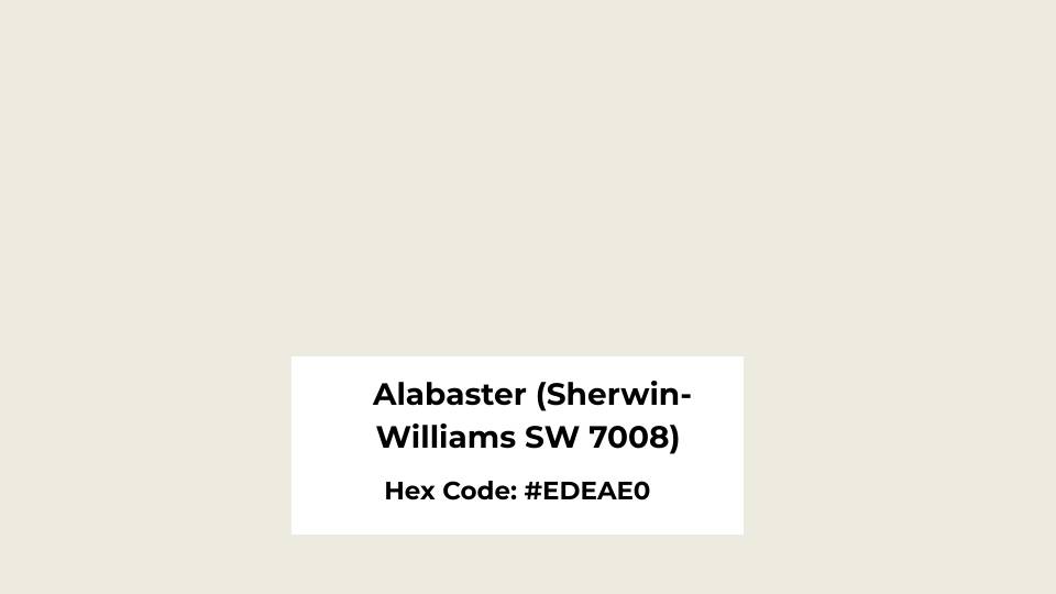 Overview of Alabaster (Sherwin-Williams SW 7008)
