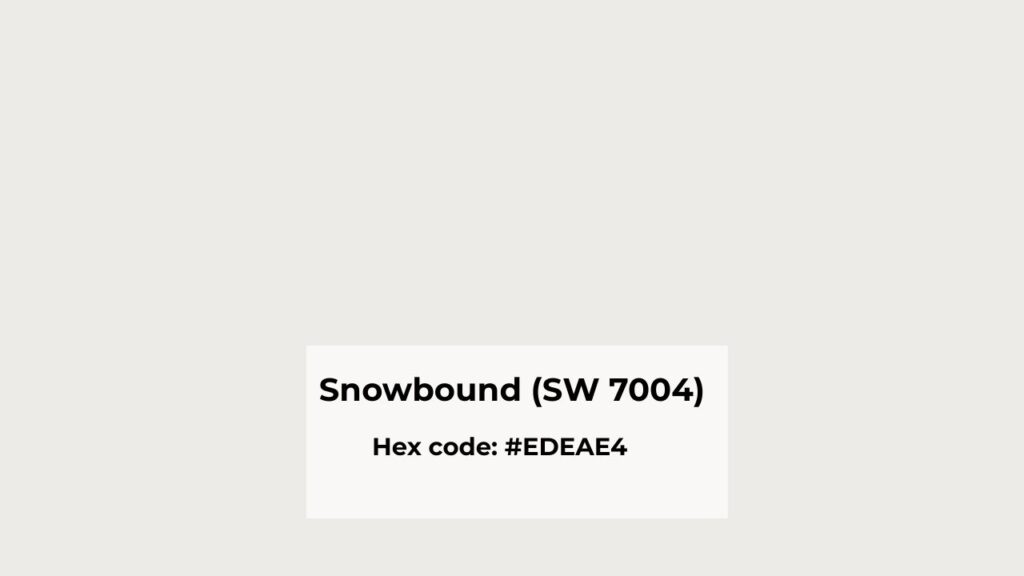 Overview of Sherwin Williams Snowbound (SW 7004)