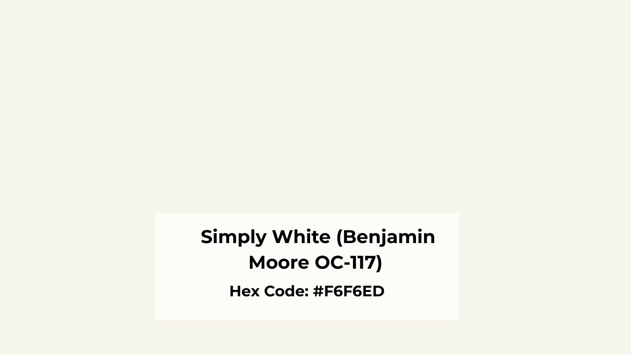 Overview of Simply White (Benjamin Moore OC-117)