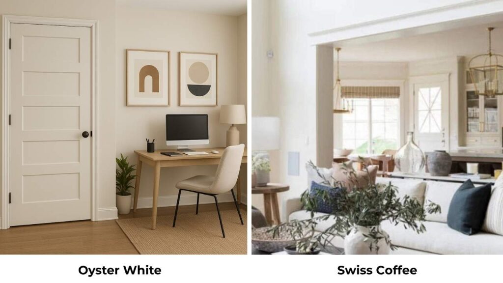 Oyster White Vs Swiss Coffee