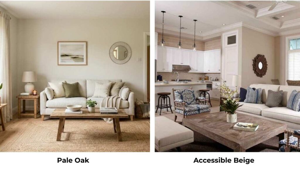 Pale Oak Vs Accessible Beige