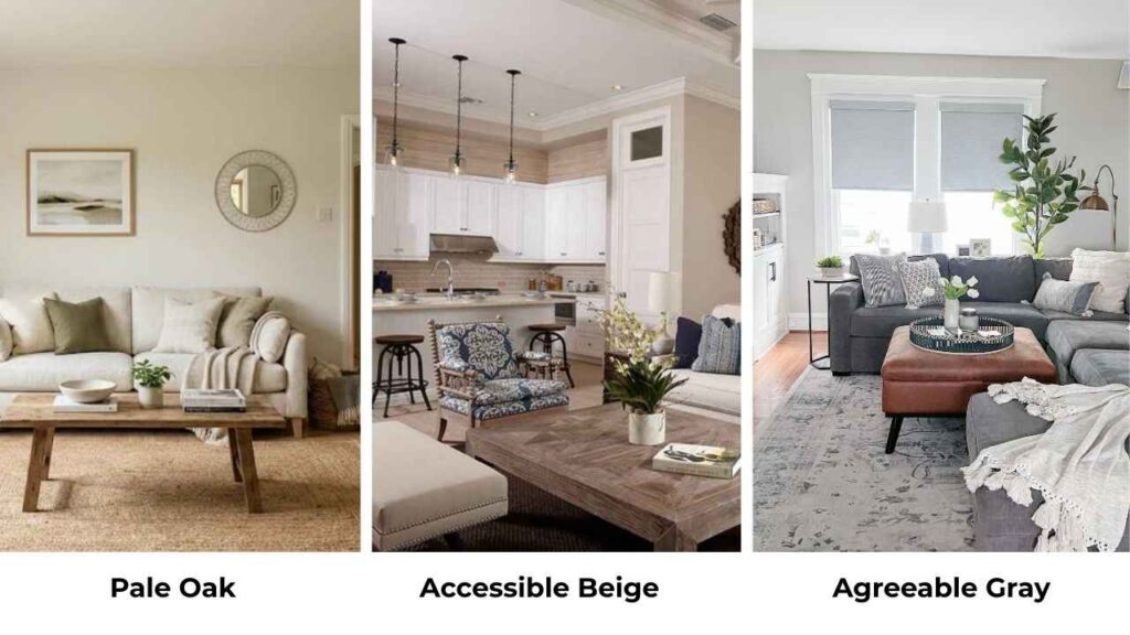 Pale Oak Vs Accessible Beige Vs Agreeable Gray