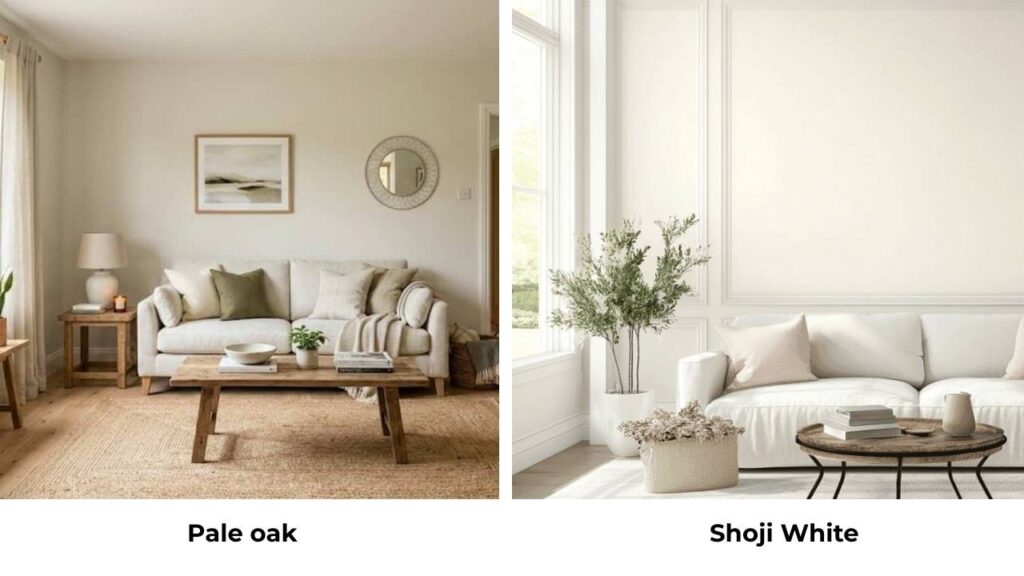 Pale Oak Vs Shoji White