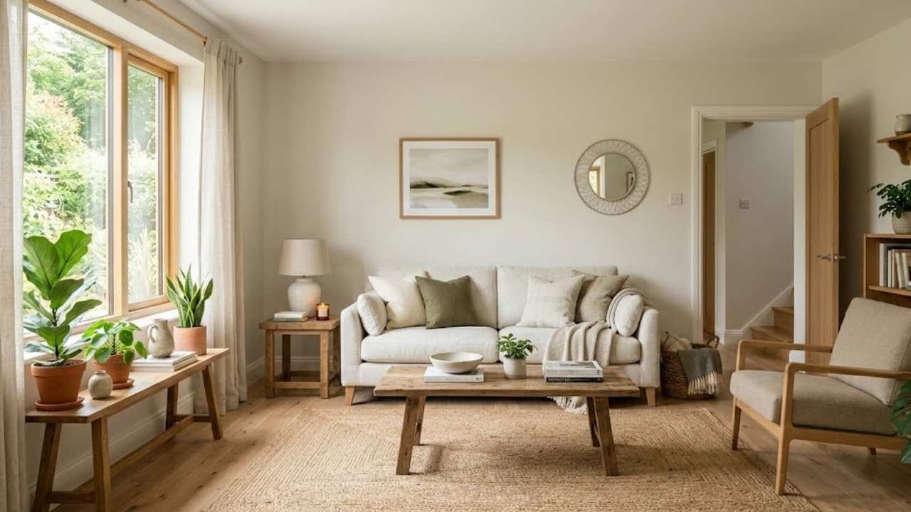 Pale Oak in a living room