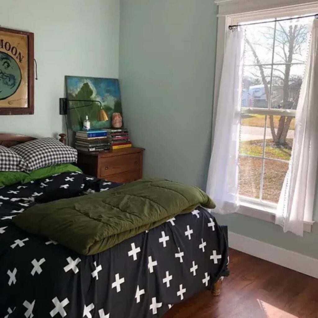 Palladian Blue in bedroom