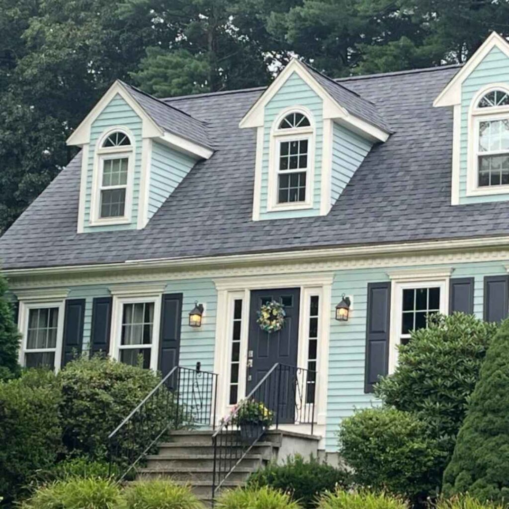 Palladian Blue on exterior