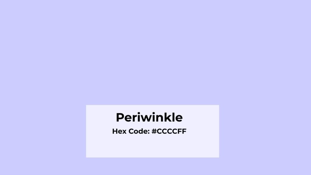 Color Profile of Periwinkle